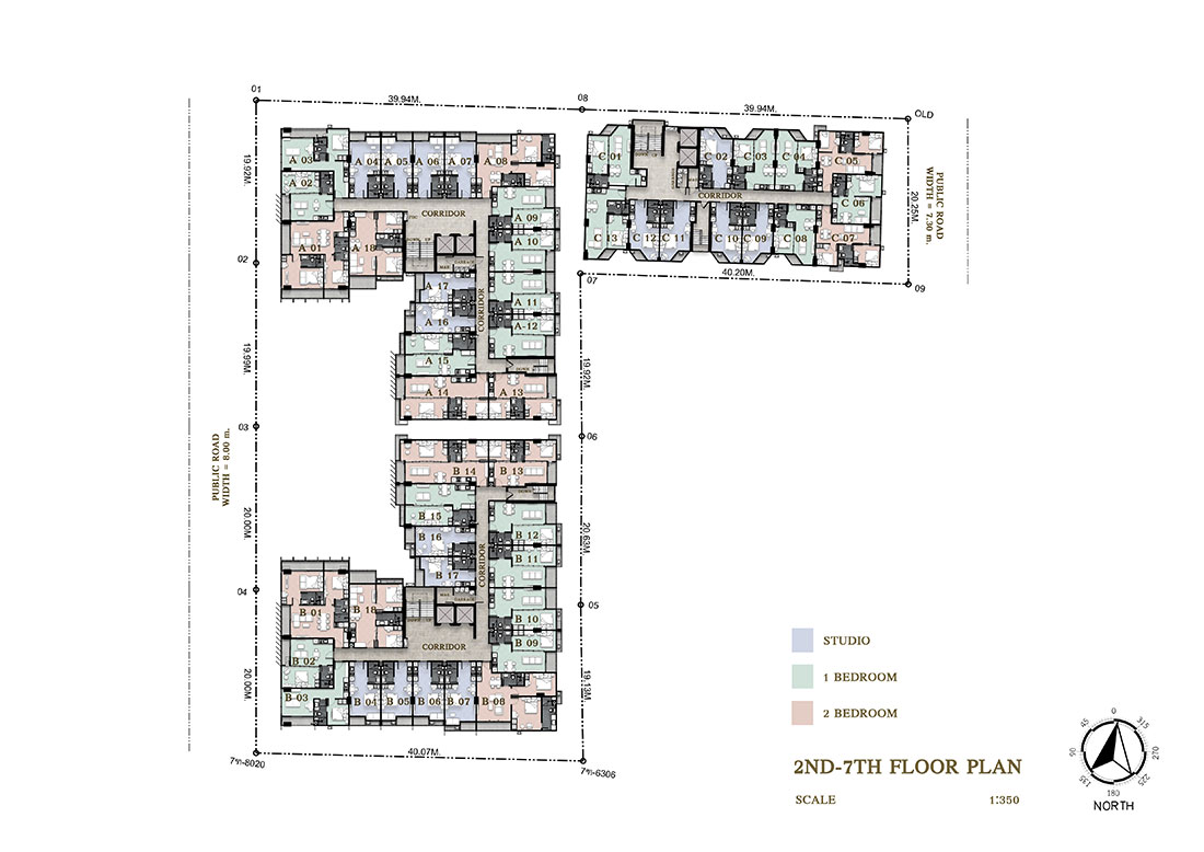 Floors 2-7 (typical)